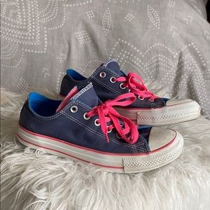Converse low top-double tongue-Blue and pink!